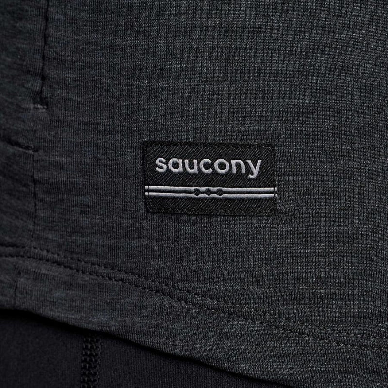 Women's Saucony Triumph 3D 1/2 Zip Tops Black | SG S71964-P63