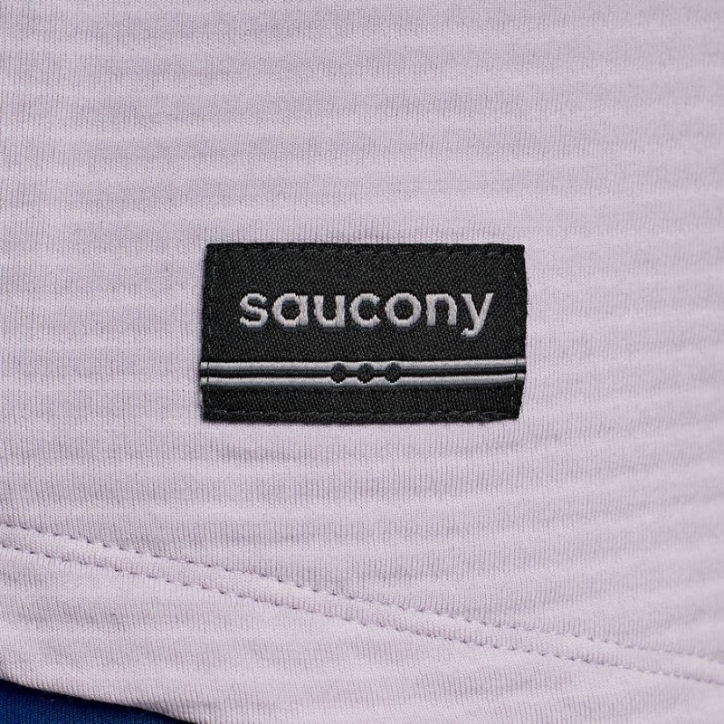 Women's Saucony Triumph 3D 1/2 Zip Tops Purple | SG S95318-U34