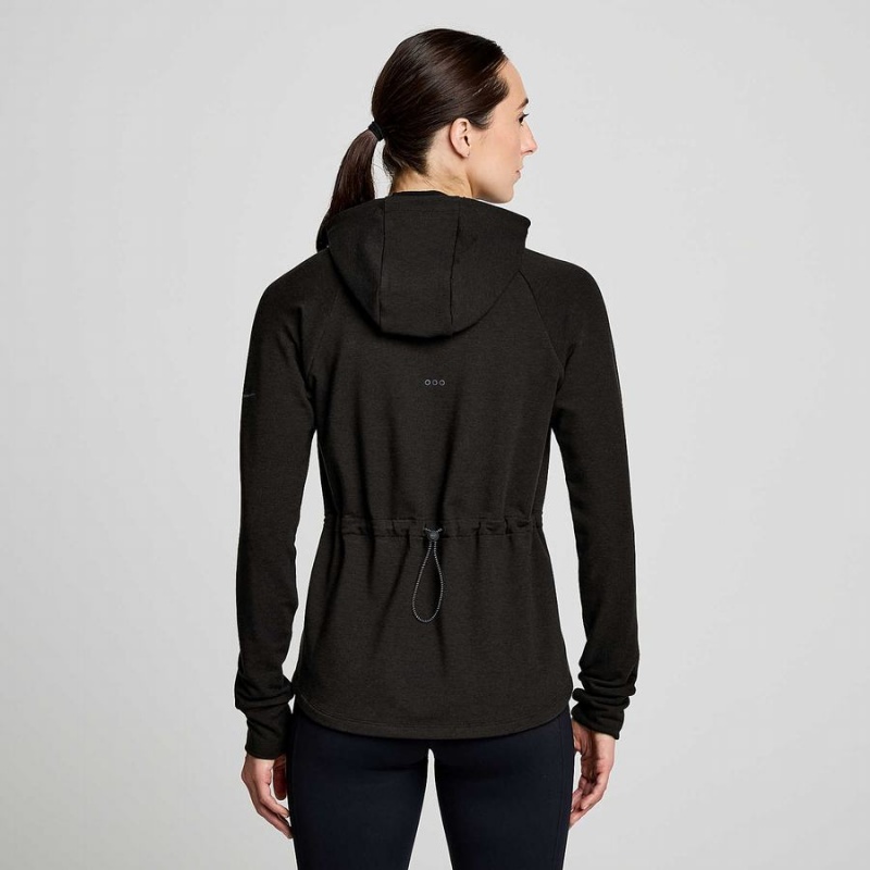 Women's Saucony Triumph Tunic Hoodie Black | SG S18640-U93