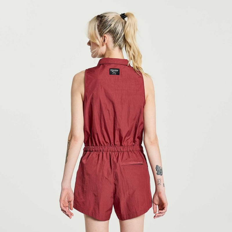 Women's Saucony Unwind Romper Jumpsuit Apple Butter | SG S81025-Q92