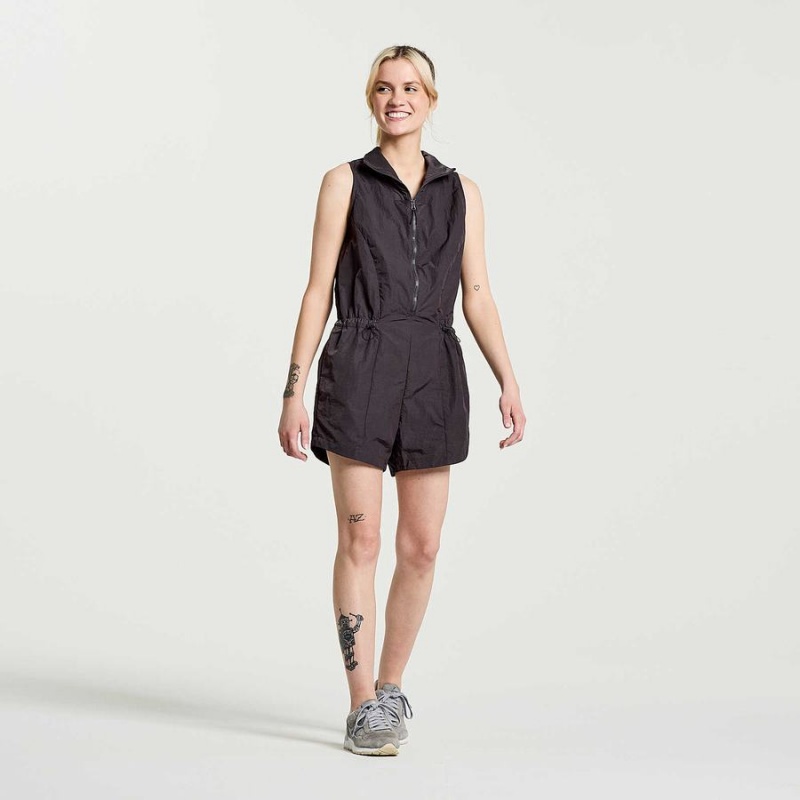 Women's Saucony Unwind Romper Jumpsuit Basalt | SG S18503-L59