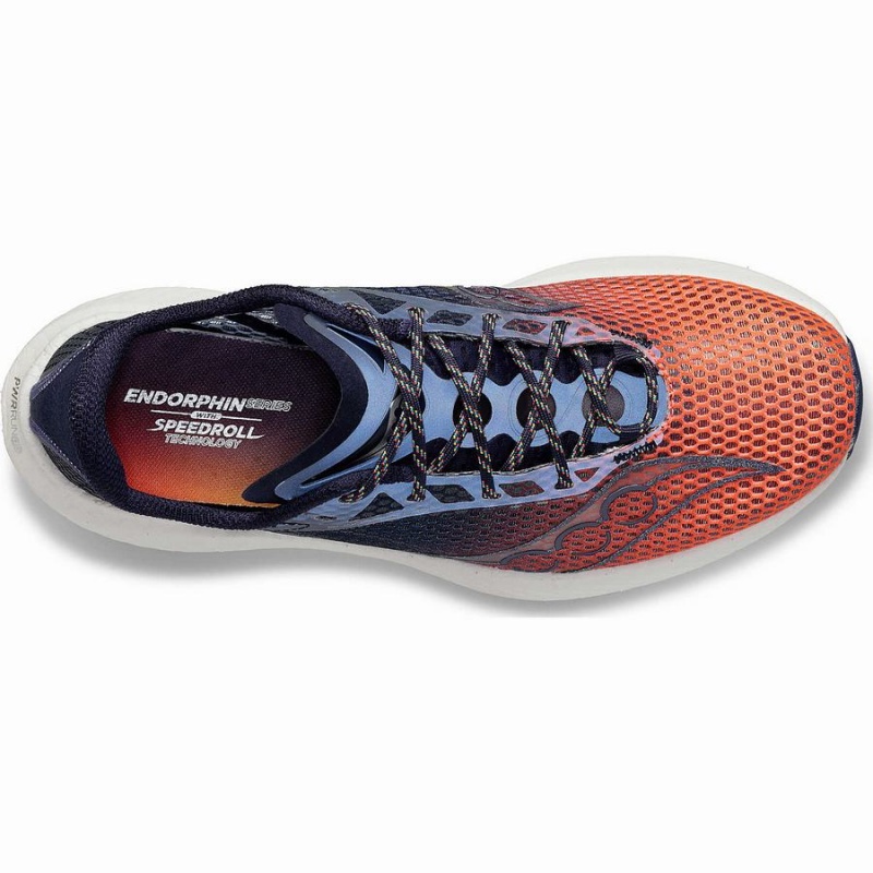 Women's Saucony VIZIPRO Endorphin Pro 3 Running Shoes Orange / Navy | SG S29768-Q34