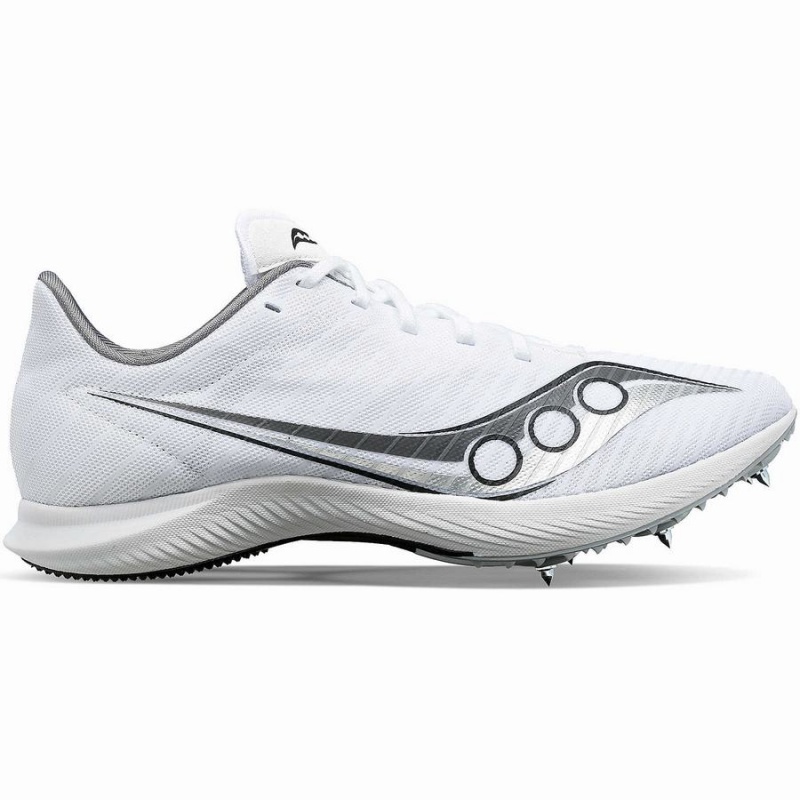 Women\'s Saucony Velocity MP Track Spikes White / Silver | SG S38970-U40