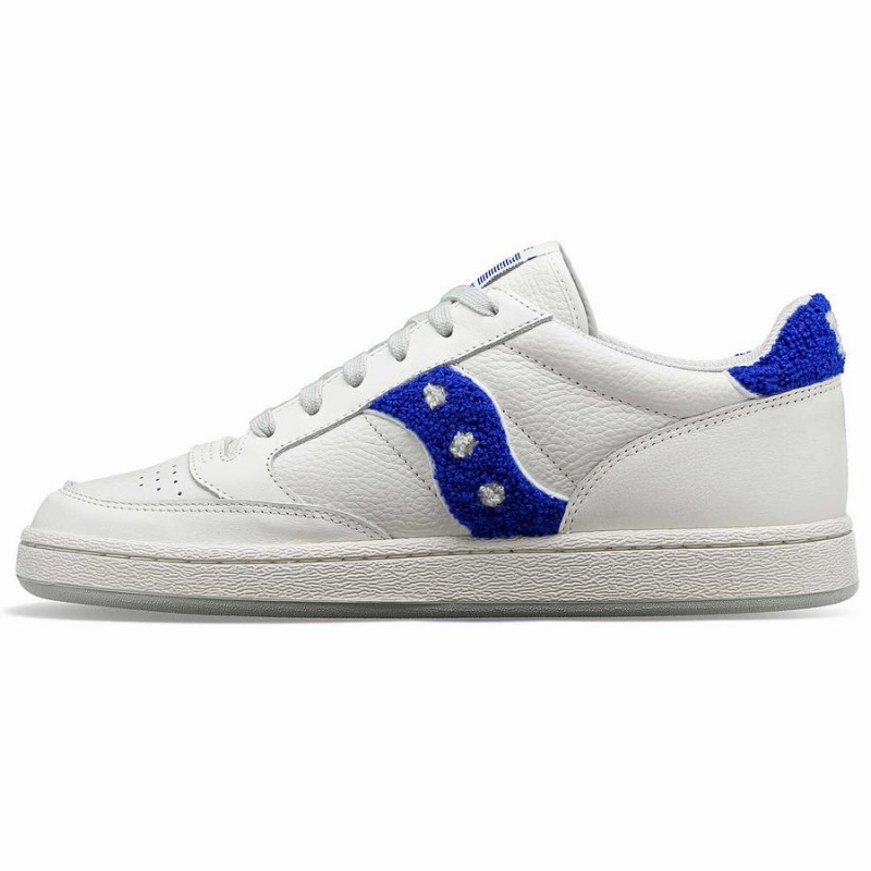 Women's Saucony X Maybe Tomorrow Jazz Court Varsity Sneakers White / Blue | SG S71963-K93