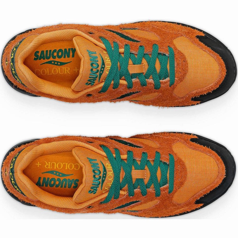 Women's Saucony x Colour Plus Grid Shadow 2 Sneakers Brown Green | SG S83206-N07