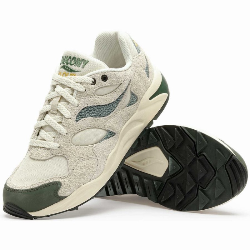 Women's Saucony x Colour Plus Grid Shadow 2 Sneakers Beige / Green | SG S58071-M63